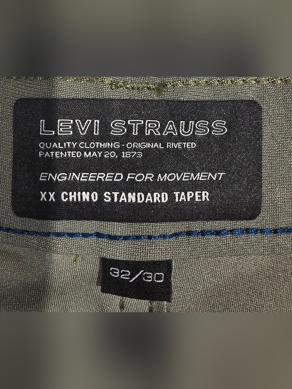 Levis Mens XX Chino Standard Tech Pants Size 32x30 - Picture 8 of 10